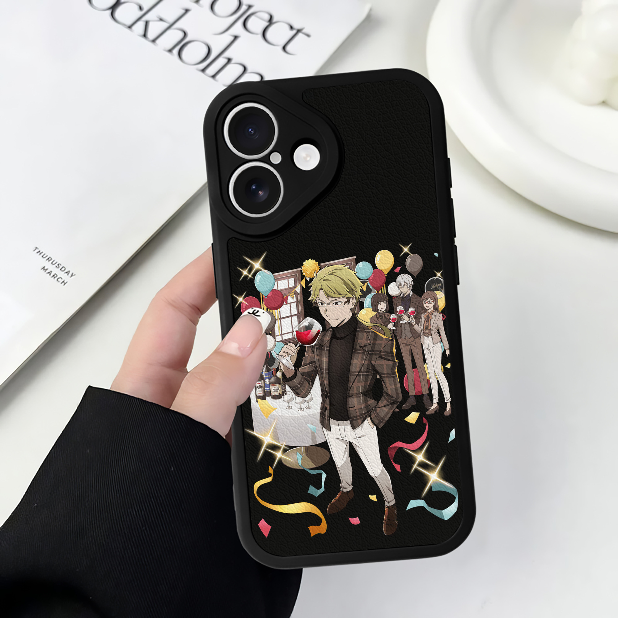 （画像用） 文豪ストレイドッグス Bungo Stray Dogs 【iPhone 16シリーズ対応】シリコンスマホケース（レザー調） 材質：シリコン